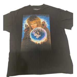 Jim Hensons Labyrinth David Bowie Black T-Shirt Size Large